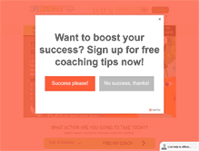 Tablet Screenshot of lifecoachhub.com